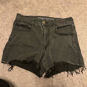 AE Black Wash High Rise Shortie Size 12
